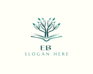 Bookstore - Nature Book Tree logo design