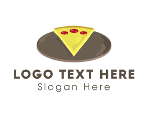 New York Slice - Pepperoni Pan Pizza logo design