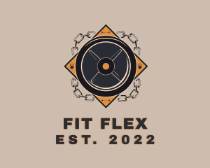 Dumbbell Fitness Workout logo design