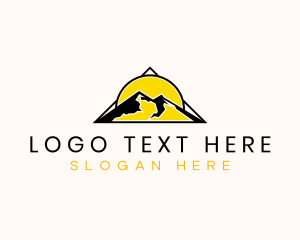 Campsite - Outdoor Mountain Travel logo design