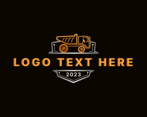 Haulage - Dump Truck Transportation logo design