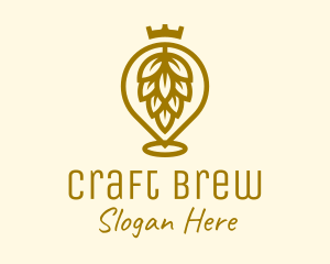 Brewer - Gold King Hops Brewery logo design