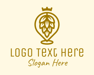 Bartender - Gold King Hops Brewery logo design