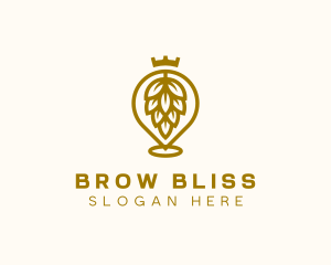 Gold Hops Brewery logo design