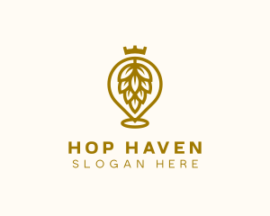 Gold King Hops Brewery logo design