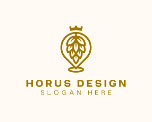 Gold Hops Brewery logo design