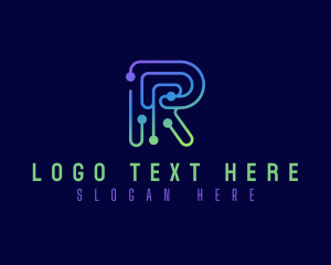 Agency - Technology Business Letter R logo design