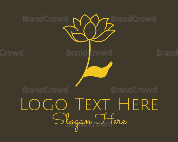 Gold Lotus Flower Logo