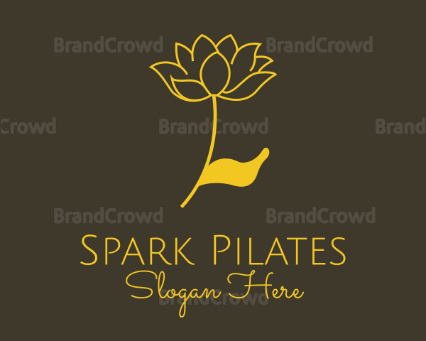 Gold Lotus Flower Logo
