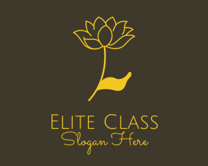 Gold Lotus Flower logo design