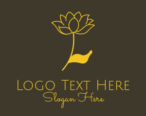 Elite - Gold Lotus Flower logo design