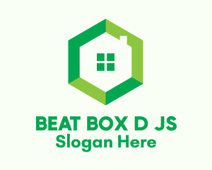 Green Hexagon Home Logo