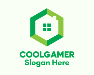 Green Hexagon Home Logo