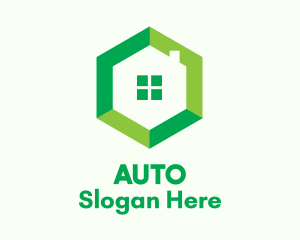 Green Hexagon Home Logo