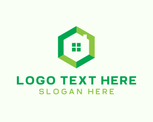 Green Hexagon Home Logo