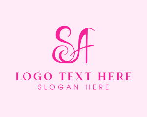 Fashionista - Fashion Letter SA Monogram logo design