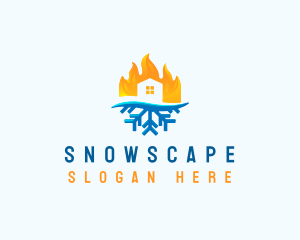 Snow - Fire Snow House logo design