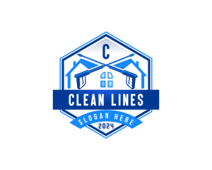 Pressure Washer Cleaning logo design