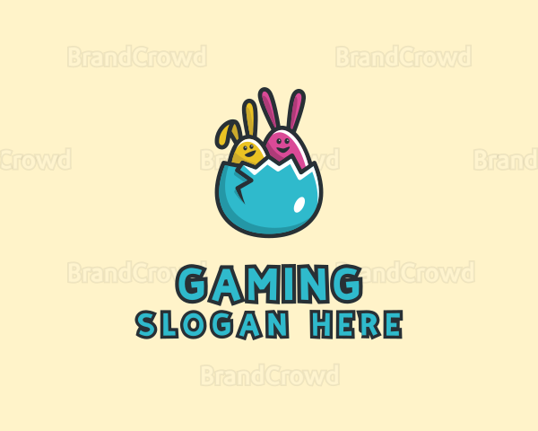 Easter Egg Rabbits Logo