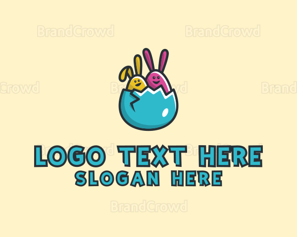 Easter Egg Rabbits Logo