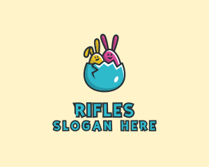 Easter Egg Rabbits  Logo