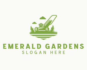 Gardening Grass Mower logo design