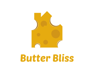 Butter - Yellow Cheese House logo design