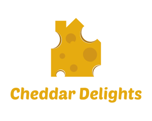 Cheddar - Yellow Cheese House logo design