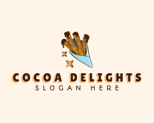 Sweet Chocolate Churros logo design