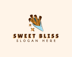 Sweet Chocolate Churros logo design