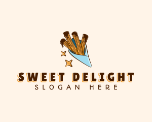 Sweet Chocolate Churros logo design