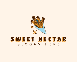 Sweet Chocolate Churros logo design