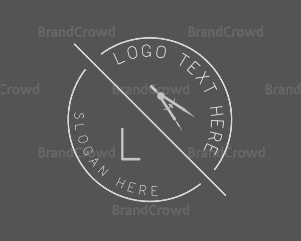 Drawing Compass Badge Logo