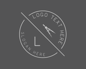 Compass - Drawing Compass Badge logo design