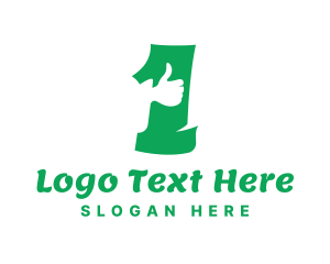 Finger - Thumbs Up Number 1 logo design