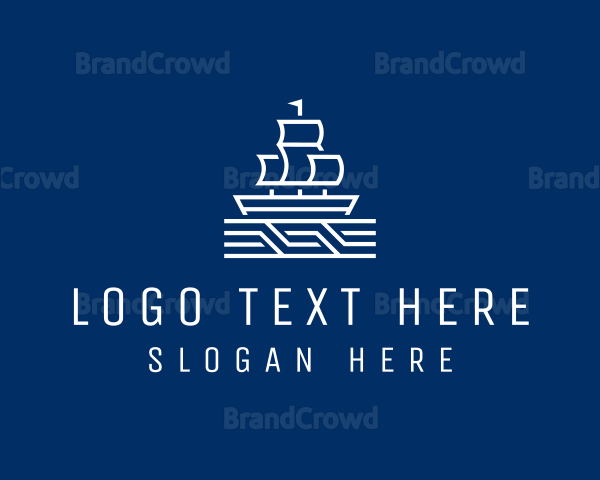 Sailing Ship Boat Logo