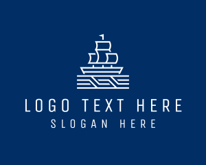 Sail Boat - Sailing Ship Boat logo design