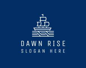 Sailing Ship Boat logo design