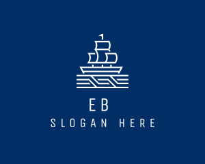 Transportation - Sailing Ship Boat logo design