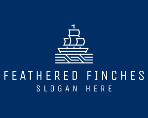 Sailing Ship Boat logo design