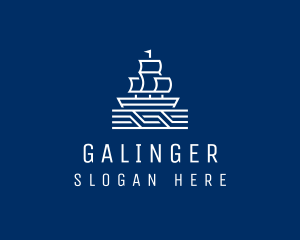 Explore - Sailing Ship Boat logo design