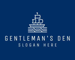 Sailing Ship Boat logo design