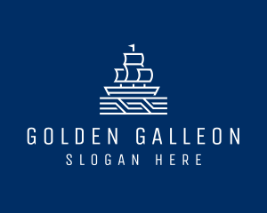 Galleon - Sailing Ship Boat logo design