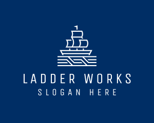 Sailing Ship Boat logo design