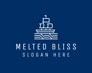 Sailing Ship Boat logo design