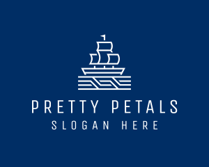 Sailing Ship Boat logo design