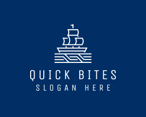 Sailing Ship Boat logo design