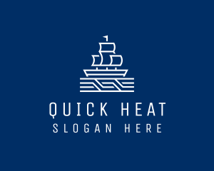 Sailing Ship Boat logo design