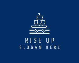 Sailing Ship Boat logo design