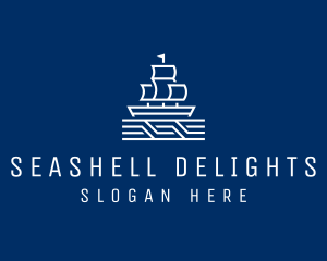 Sailing Ship Boat logo design